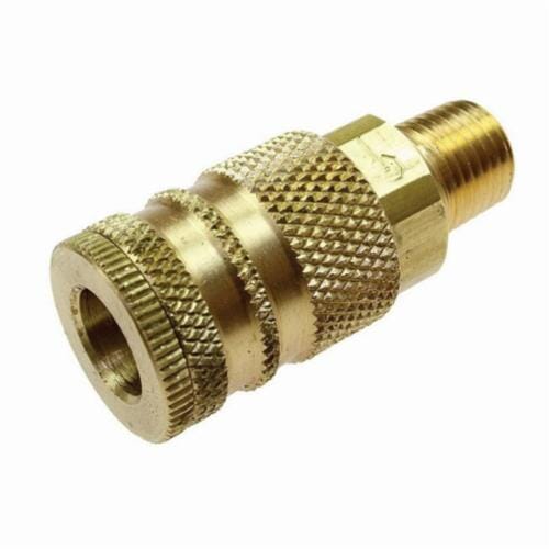 Coilhose® 155 Coilflow Manual Industrial Type 15 Manual Industrial Hose Coupler, 1/4 x 3/8 in Nominal, Quick Disconnect Coupler x FNPT, 300 psi Pressure, Brass, Domestic